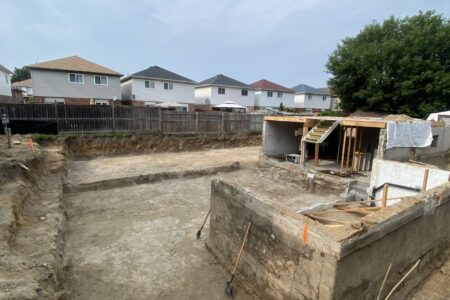 Courtice foundation excavation